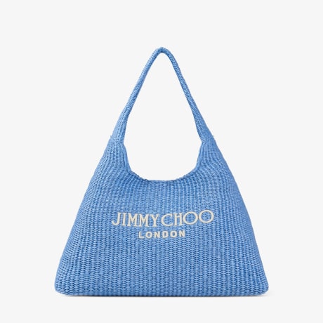 Jimmy Choo 水色スエード パーティーバッグ BEACHDMNDHOBOLJYN_044246_FRONT