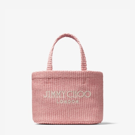 国内発送☆すぐに届く Jimmy Choo Beach Tote East-West Mini Beach Tote E/W Mini | Natural Raffia Embroidered Mini Tote
