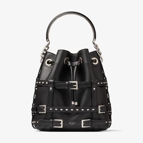 70%オフセールJIMMY CHOO BON BON SOFT SHINY CALF HANDBAG Burgundy Soft Shiny Smooth Calf Leather Bucket Bag | BON BON