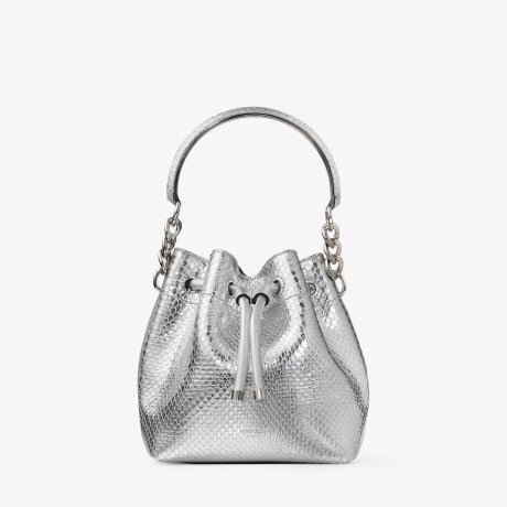 パーティーバッグ JIMMY CHOO BON BON LLIC SNAKE HANDBAG Jimmy Choo - Bon Bon Black Satin Crystal Snake Handle Bag