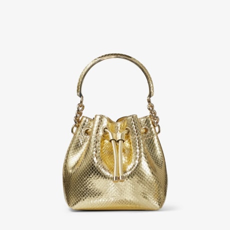 ショルダーバッグ・ポシェット Jimmy Choo Bon Bon Fuc Snakeskin Print Leather Bag Jimmy Choo Bon Bon Fuc Snakeskin Print Leather Bag Bucket