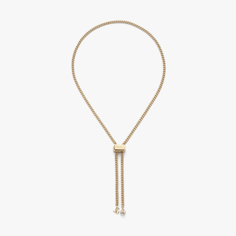 Bon Bon Necklace | Gold-Finish Metal Necklace with Pearl and
