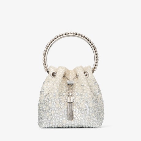 ★JIMMY CHOO★ BON BON satin crystal gold【完売前に!】 BON BON | Gold Satin Bag with Crystals | JIMMY CHOO