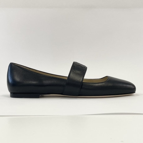 【JIMMY CHOO】Ellerby Flat - Nappa Leather ★関税送料込み Ellerby | Black Nappa Leather Ballet Flats| New Collection