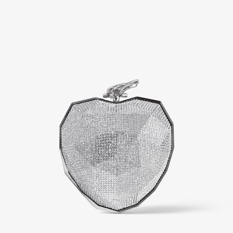【期間限定送料無料】 Lucite Clutch|Silver Heart Faceted Clutch| AU CHOO JIMMY バッグ