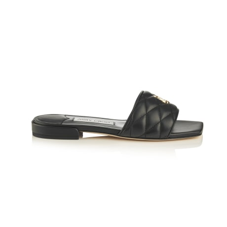 サンダル・ミュール JIMMY CHOO FAROE QUILTED LEATHERLOW HEEL SANDAL JIMMY CHOO FAROE QUILTED LEATHERLOW HEEL SANDAL (Jimmy Choo