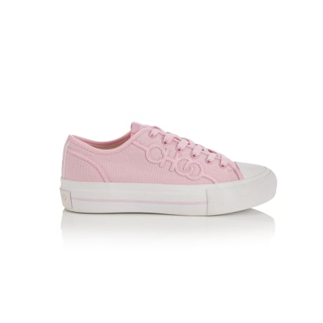 Fenix Low/F | Pink Canvas and Leather Trainers | New
