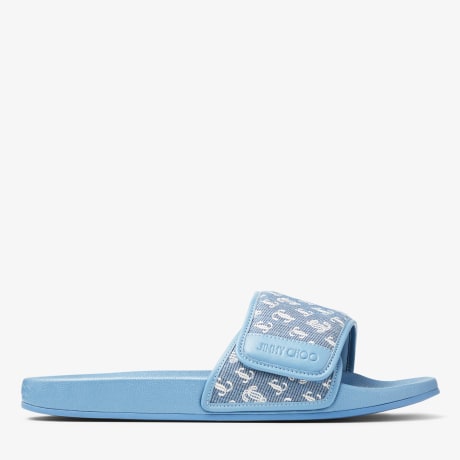 FITZ/M | Smoky Blue Nappa Leather and JC Monogram Denim