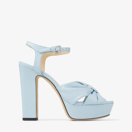Heloise 120 | Ice Blue Nappa Leather Platform Sandals