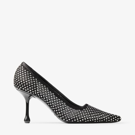 JIMMY CHOO の靴♪ ★ ANISSA CRYSTAL★ 65mm ONPA【多色在庫】 Jimmy Choo Isa 95MM Crystal-Embellished Mesh Pumps | Saks