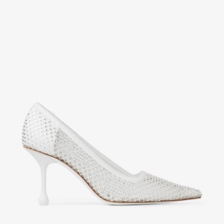 Ixia 80 |White Mesh Pumps | JIMMY CHOO