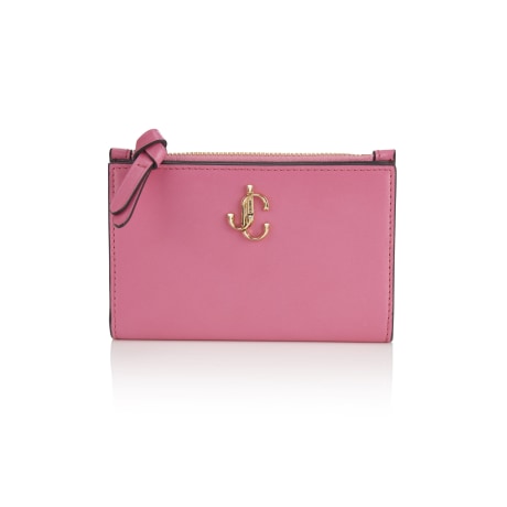JC Litzy | Peony/Burgundy Leather Card Holder | New