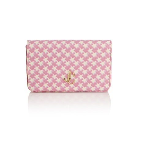 2025高い素材  Star Pink Ice | Wallet/Chain JC Houndstooth Bag Mini Satin コインケース