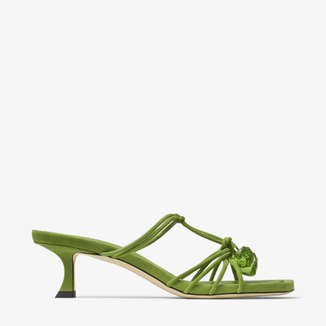 JIMMY CHOO の靴♪ ★ JEMMA ★ 50mm【入手困難】多色 Jemma Mule 50 | Silver Nappa Leather Sandals | JIMMY CHOO