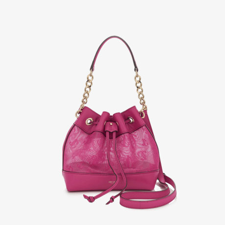 Jimmy Choo◆しっかりコットン JC ロゴ リラックスTシャツ PINK Magenta JC Logo Mesh Drawstring Bag|JUNO |Spring/Summer 2023