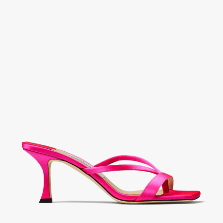 サンダル・ミュール Jimmy Choo Fuchsia satin Amara 85 mules サンダル・ミュール Jimmy Choo Fuchsia satin Amara 85 mules