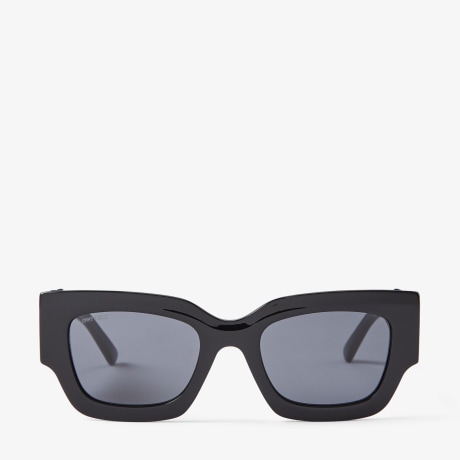 ●ONE BRILLIANT● GiaOB519BlackSG Gia-OB519-BlackSG Bottega Veneta - Geometrical Cat Eye Sunglasses - Black