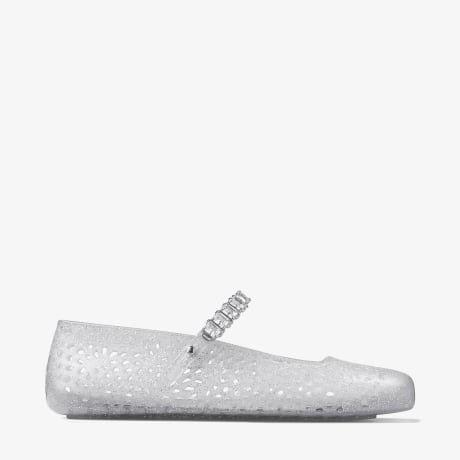 'Jellie' Clear Netted Ballet Flats, Size 38 main image 0