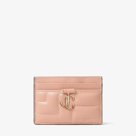 半額セール JIMMY CHOO UMIKA QUILTED NAPPA CARD CASE UMIKA | Ballet Pink Quilted Nappa Leather Card Holder with