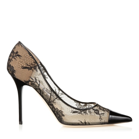 パンプス JIMMY CHOO PUMPS BLACK/BLACK Lotta 100 | Black Tulle and Nappa Pumps| JIMMY CHOO