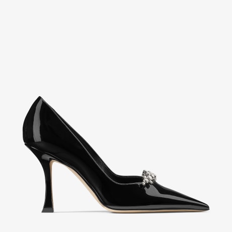 パンプス Jimmy Choo BELINDA PUMP 90 PAT Pumps patent leather black BELINDAPUMP90PAT_010003_SIDE_v