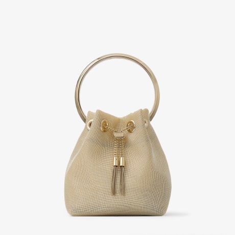 2024年新作 Bon Bon|Champagne CHOO JIMMY Bag| Mesh Metallic ショルダーバッグ