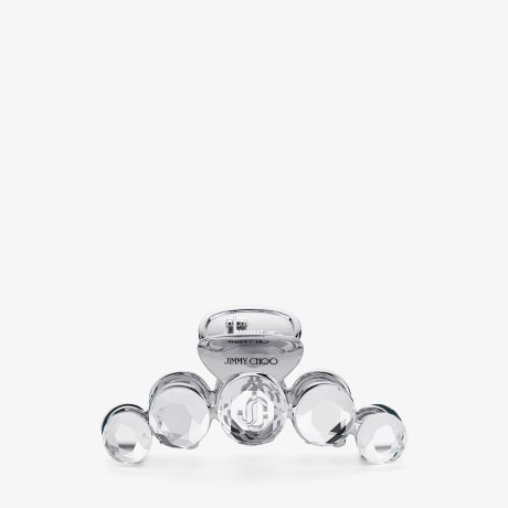 Claw Hair Clip | Silver-Finish Crystal Claw Hair Clip | JIMMY CHOO