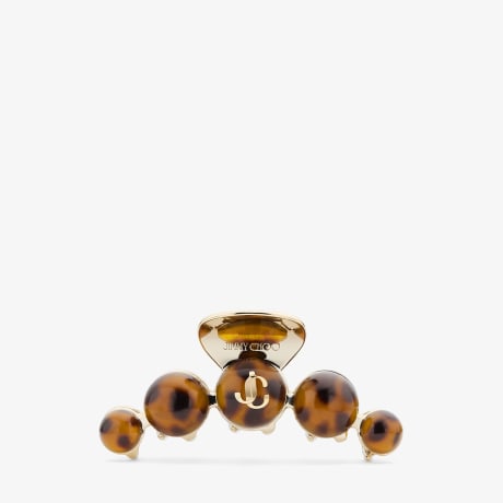 Claw Hair Clip | Tortoiseshell and Gold Finish Metal and Acrylic