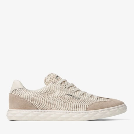 Diamond Light Flex M |Roccia Snake Print Leather Trainers | JIMMY CHOO