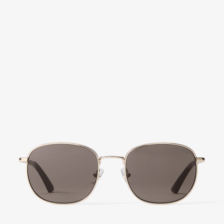 pantomimi Dune | Pale Gold and Dark Brown Pantos Metal Sunglasses | JIMMY CHOO