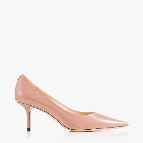 綺麗 RICHARD JAMES カルロバルベラ ピンストライプ 裏地派手柄 Ballet-Pink Patent-Leather Pumps with JC Emblem | LOVE 65 | 24:7