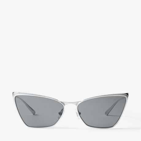 Payton | Silver Cat Eye Sunglasses | JIMMY CHOO US