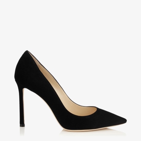 魅力の Suede Black Pointy 16 Fall Pre | 100 Romy | Pumps Toe 靴