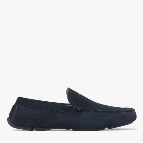 シューズ(男性用) dlo 1 US8.5 Stanly Driver |Navy Reverse Suede Driver | JIMMY CHOO