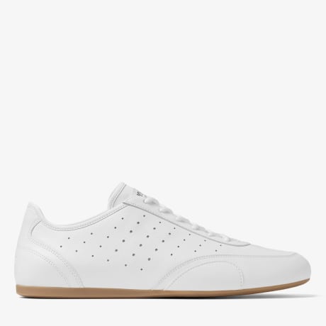 Sunny M | White and Gum Leather Mix Low Top Trainers | JIMMY CHOO