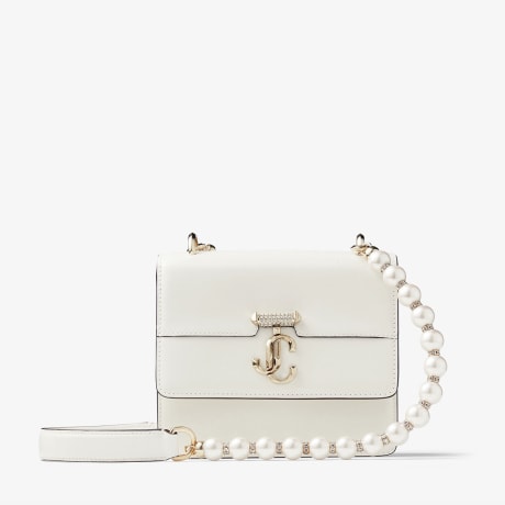 完璧 Bag Shoulder Leather Box Latte with AVENUE | Strap Pearl バッグ
