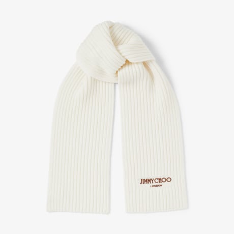 小物 yoli Return to White scarf Stitched Trim Scarf