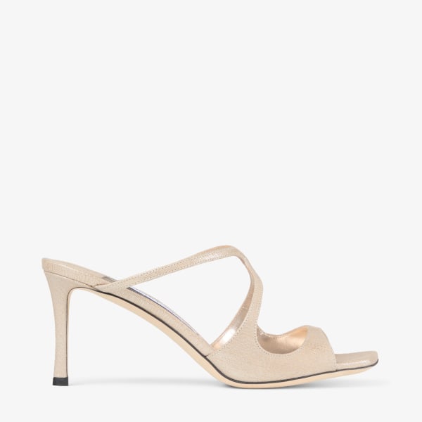 Anise 75 | Gold Metallic Leather Mules | JIMMY CHOO