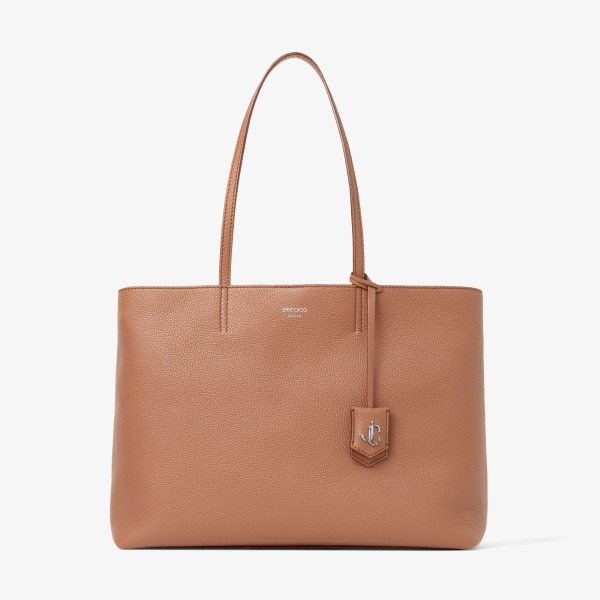 Cuoio Grained Calf Leather Tote Handbag with JC Emblem Cuoio Grained Calf Leather Tote Handbag with JC Emblem