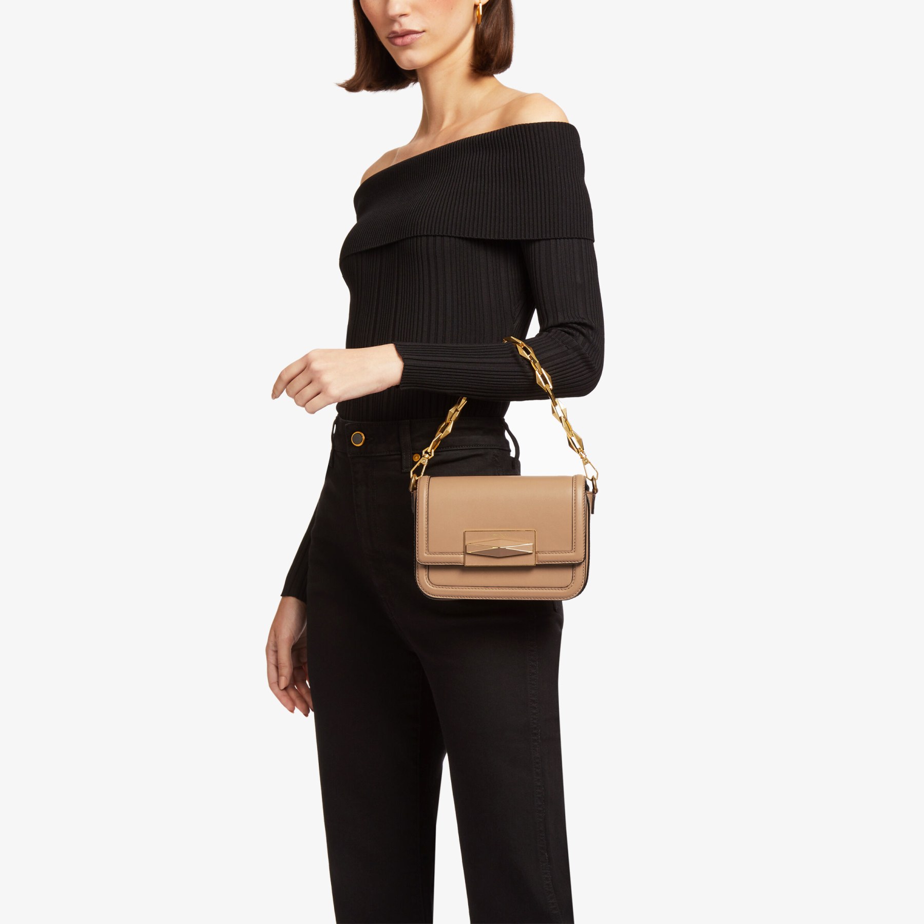 JIMMY CHOO Diamond Crossbody カーフレザー Top Handle バッグ JIMMY CHOO Diamond Crossbody カーフレザー Top Handle バッグ