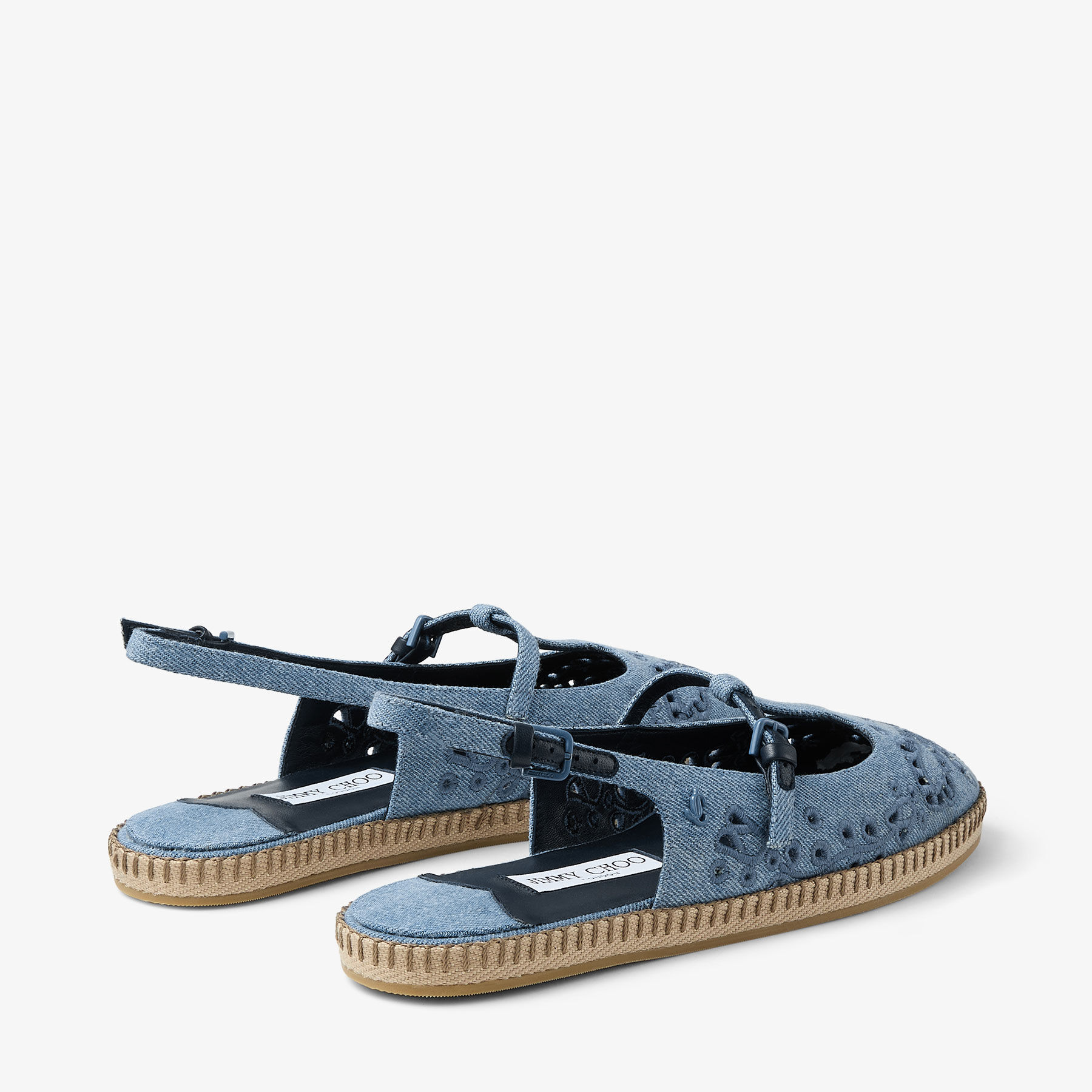 JIMMY CHOO ネイビー フラットスエード シューズ 36 JIMMY CHOO ネイビー フラットスエード シューズ 36