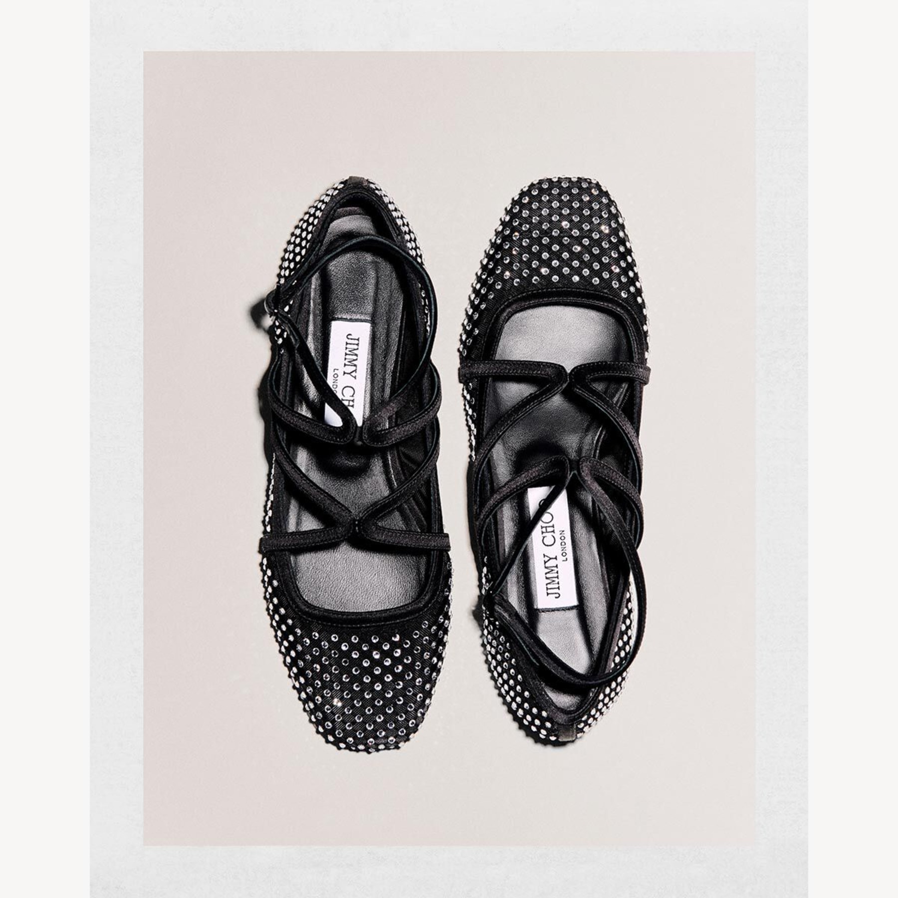 DIAMOND TILDA FLAT | チェーン付き ブラック ナッパレザー