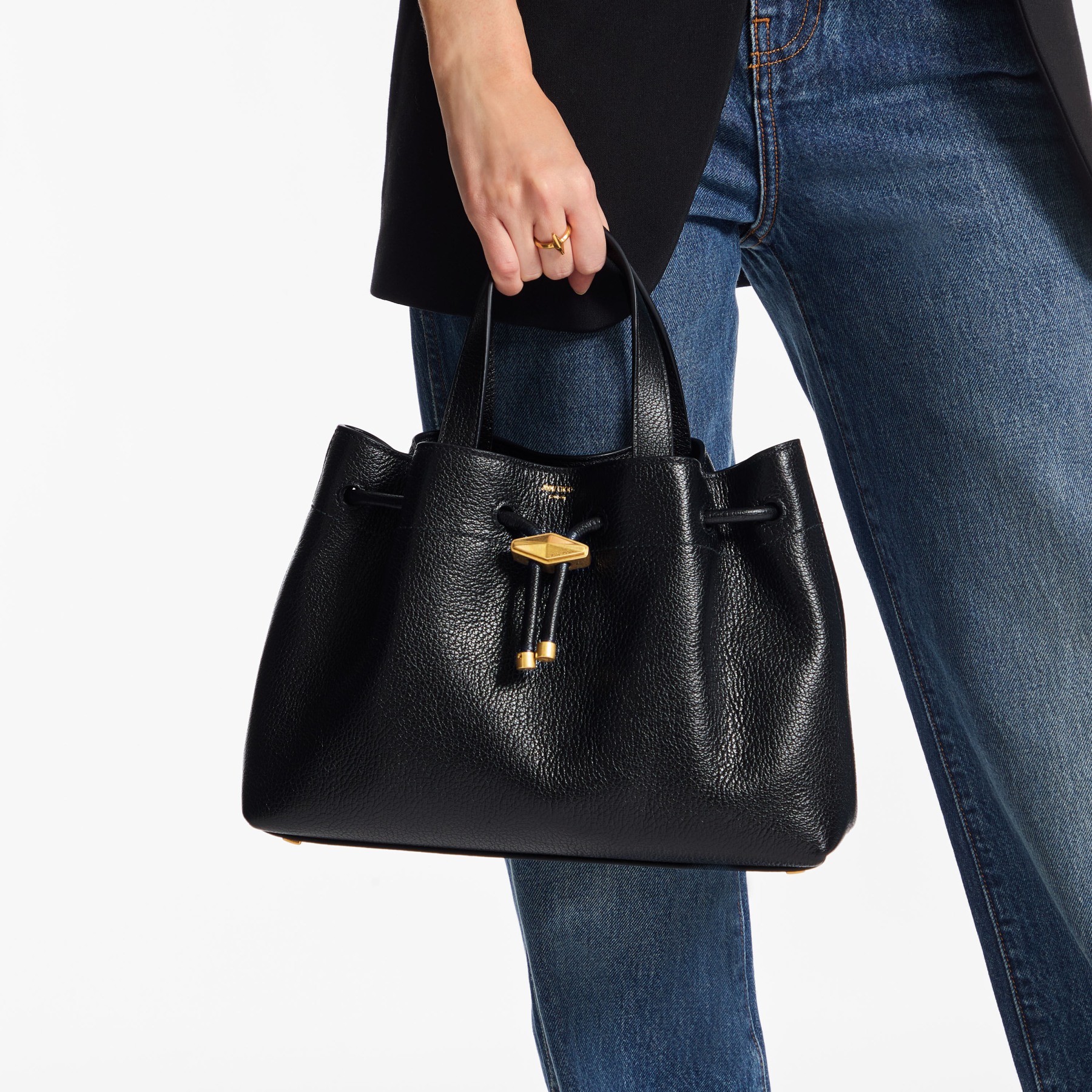 シンチ トート | ブラック ソフトカーフスキン・トートバッグ | JIMMY CHOO