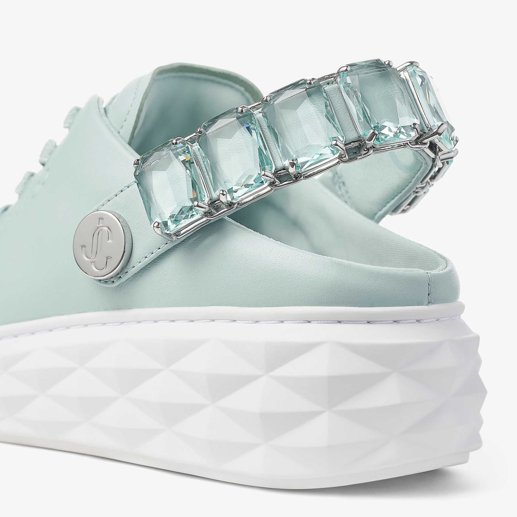 ●美品●JIMMY CHOO ジミーチュウ　ミュール　クリスタルストラップ付き クリスタル ストラップ付き Black パテントレザー・ミュール |BING 65