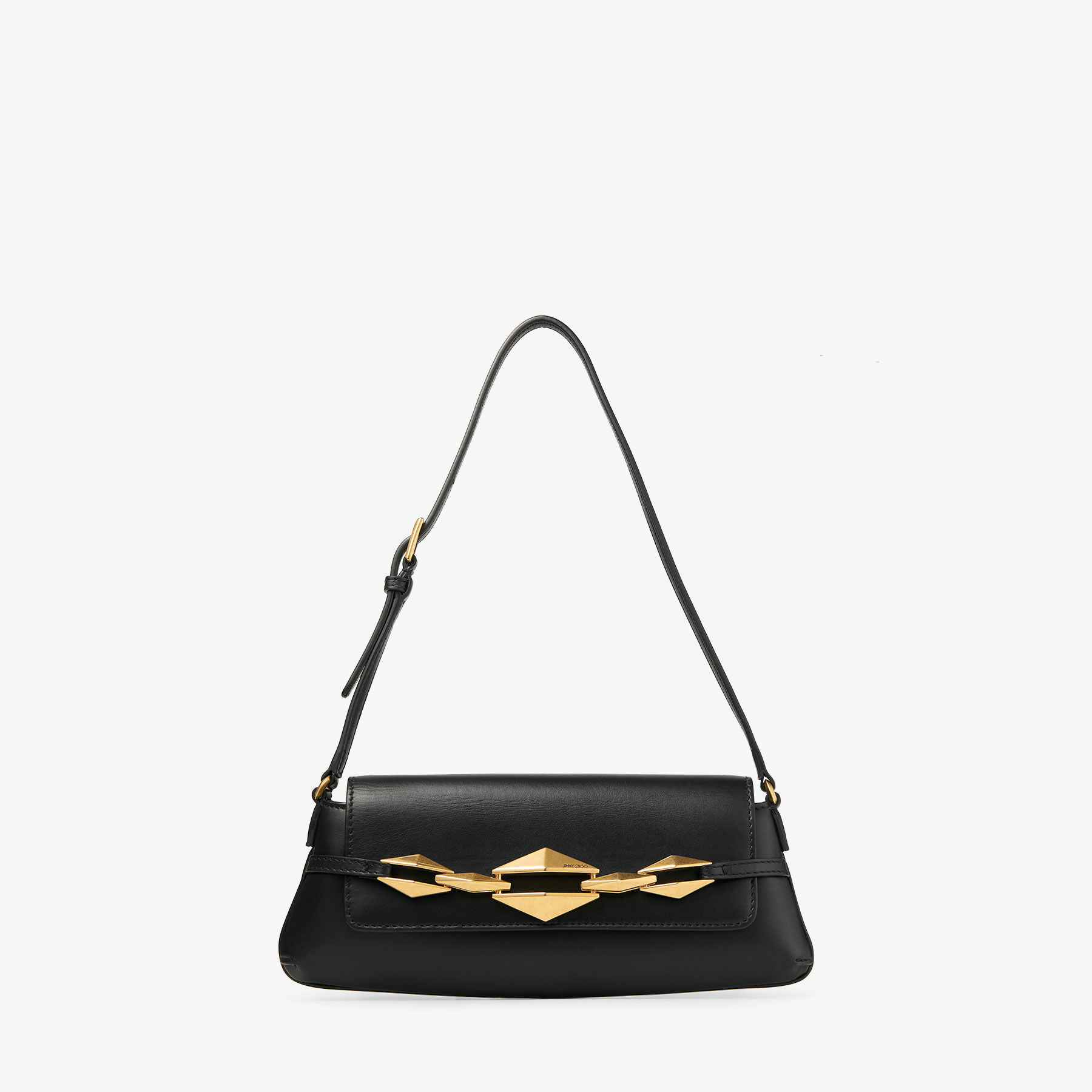 JIMMY CHOO ブラックレザーショルダーバッグ 【公式通販】