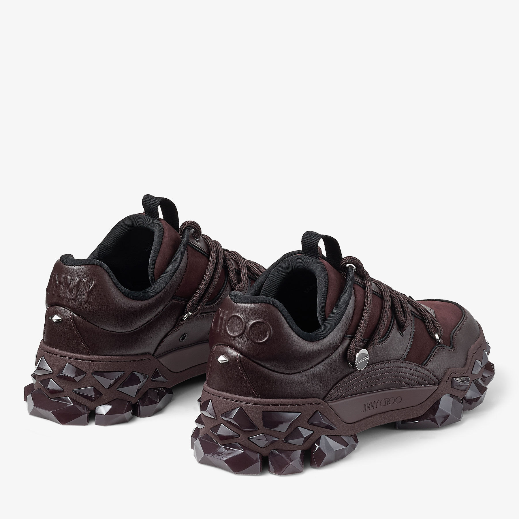 ダイヤモンド X II M |ディープメルロー レザー・スニーカー | JIMMY CHOO
