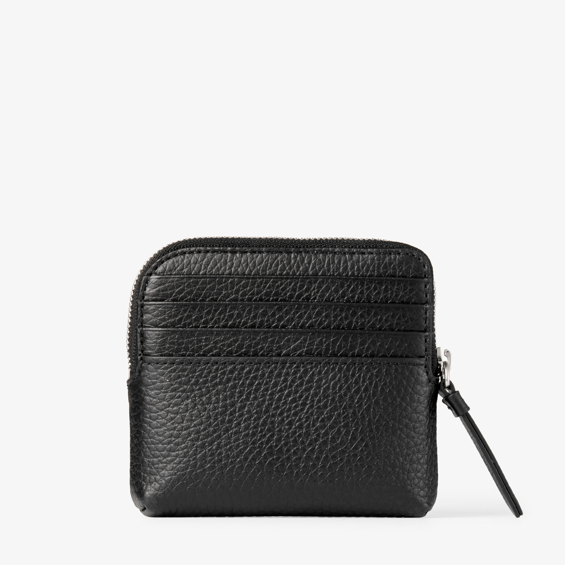 ダイヤモンド コンパクト カードケース M |ブラック グレイニー カーフ