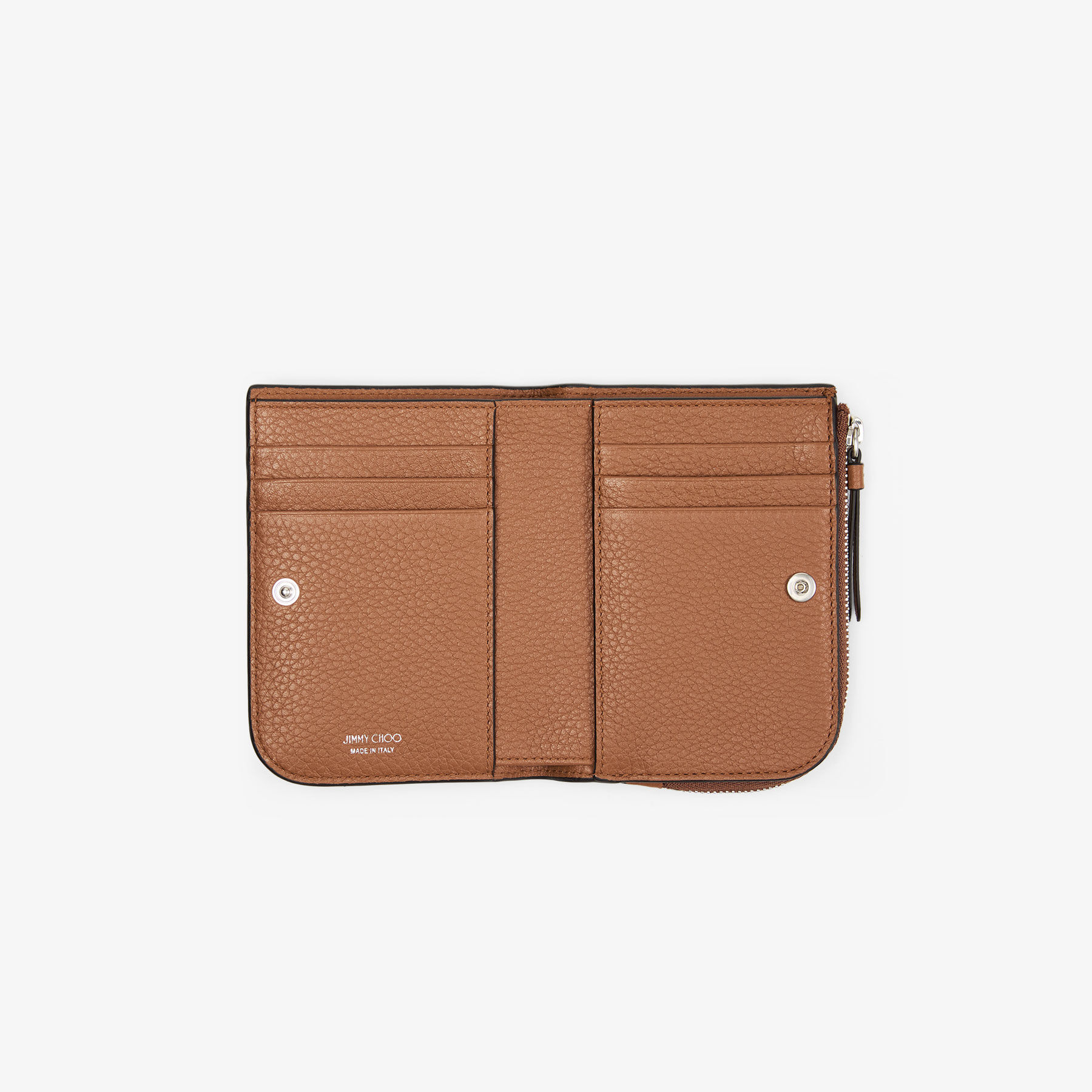 ダイヤモンド コンパクト ウォレット M |タン グレイニー レザー