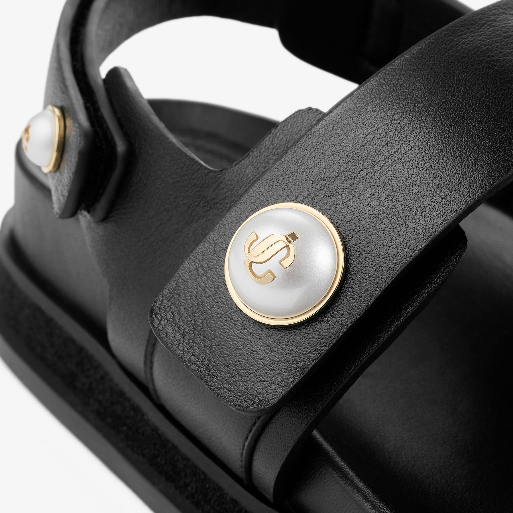 フェイエンス シティ サンダル |ブラック ナッパ レザー サンダル