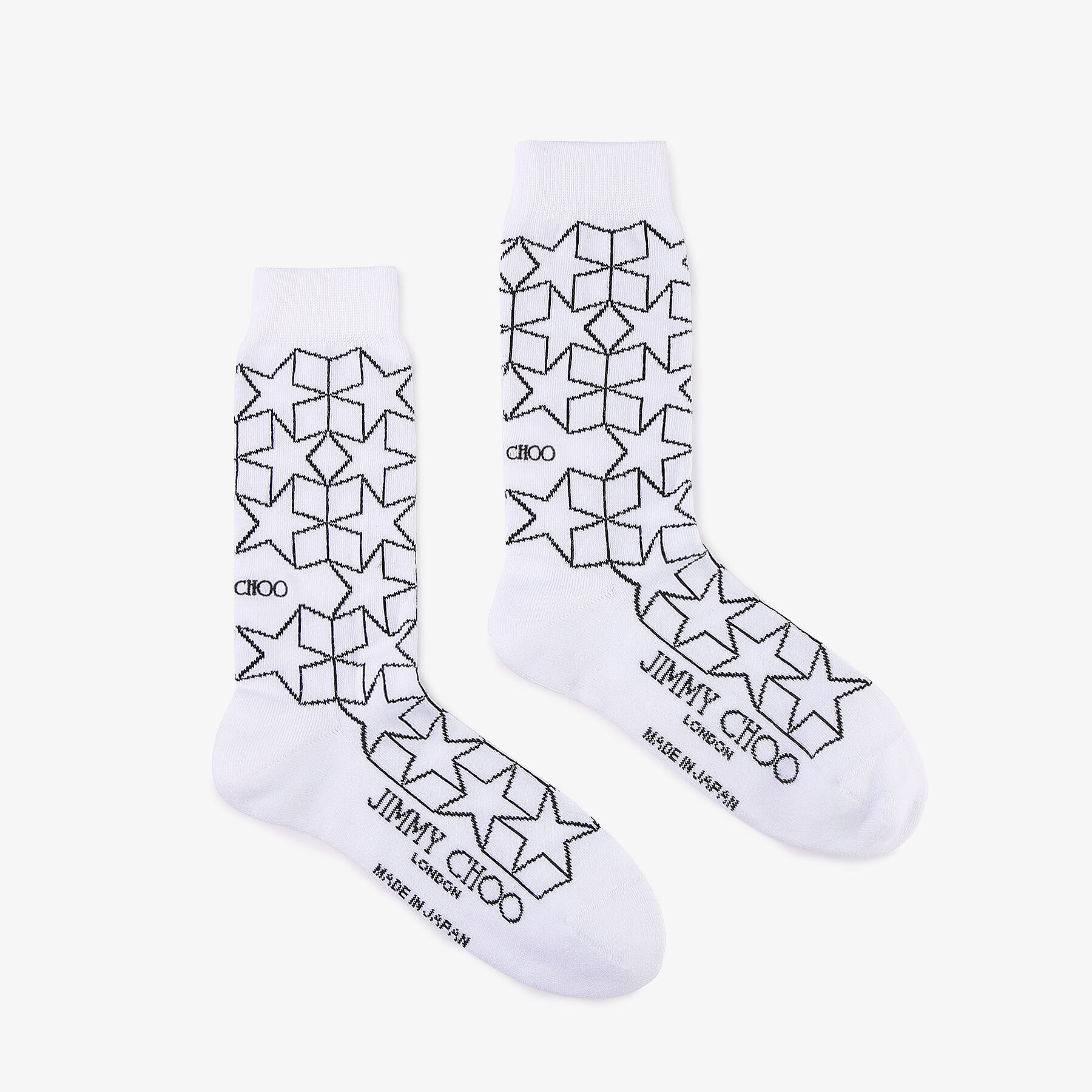 ジミーチュウ JIMMY CHOO ソックス 靴下 JC スターソックス/M | ホワイトコットン・ソックス | ジミー
